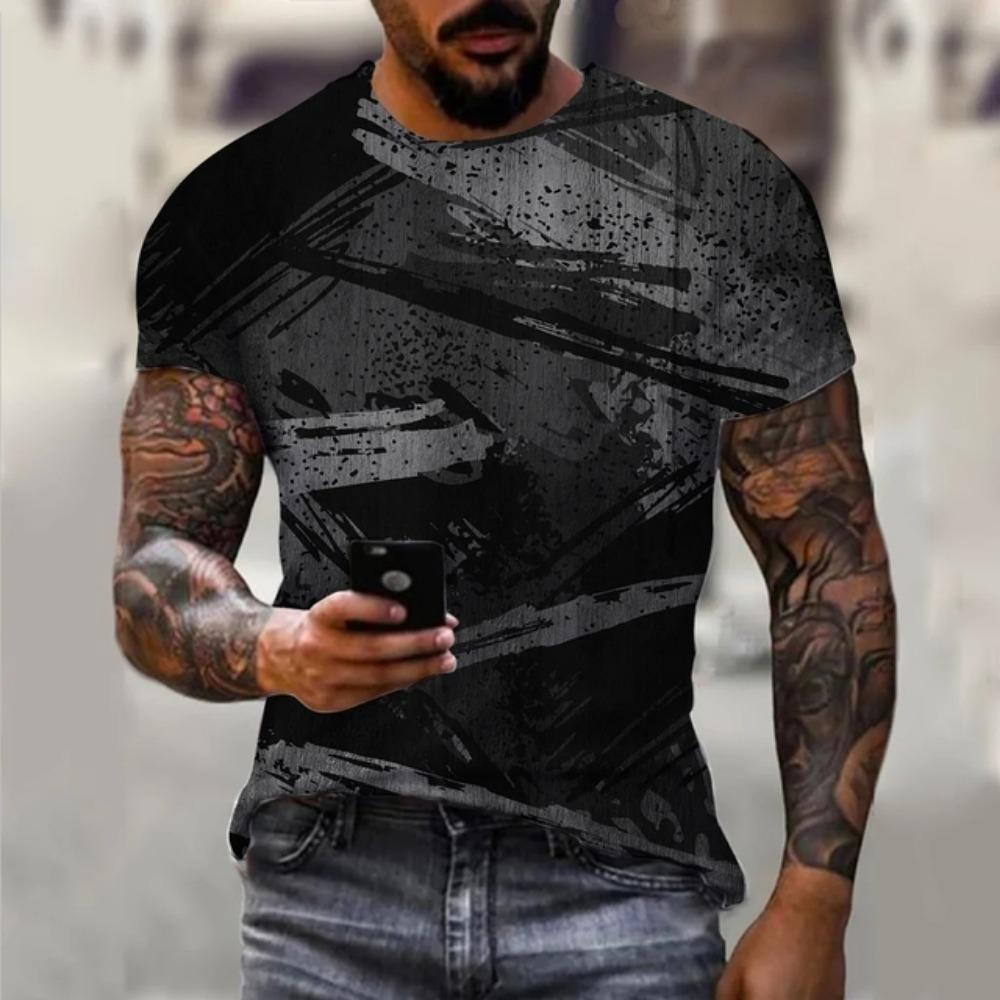 Summer Fashion New Men's Printed T-shirt O-Neck Pullover Large Short Sleeve Street Fashion Harajuku Luxury Top