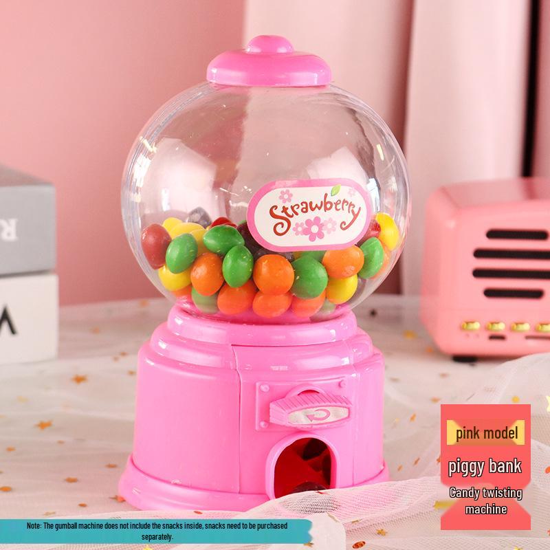 Kore Tarzı Mini Sakız Otomatı Şeker Kutusu Düğünler ve Çocuklar İçin Hediye - Şeker Saklama Oyuncak ve Kumbarası