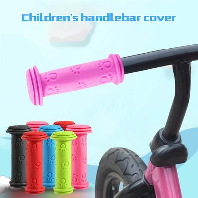 1 Pair TPR Kid Bike Grip Anti Skid Wear-resistant Shock Absorbing Scooter Grip for Kid
