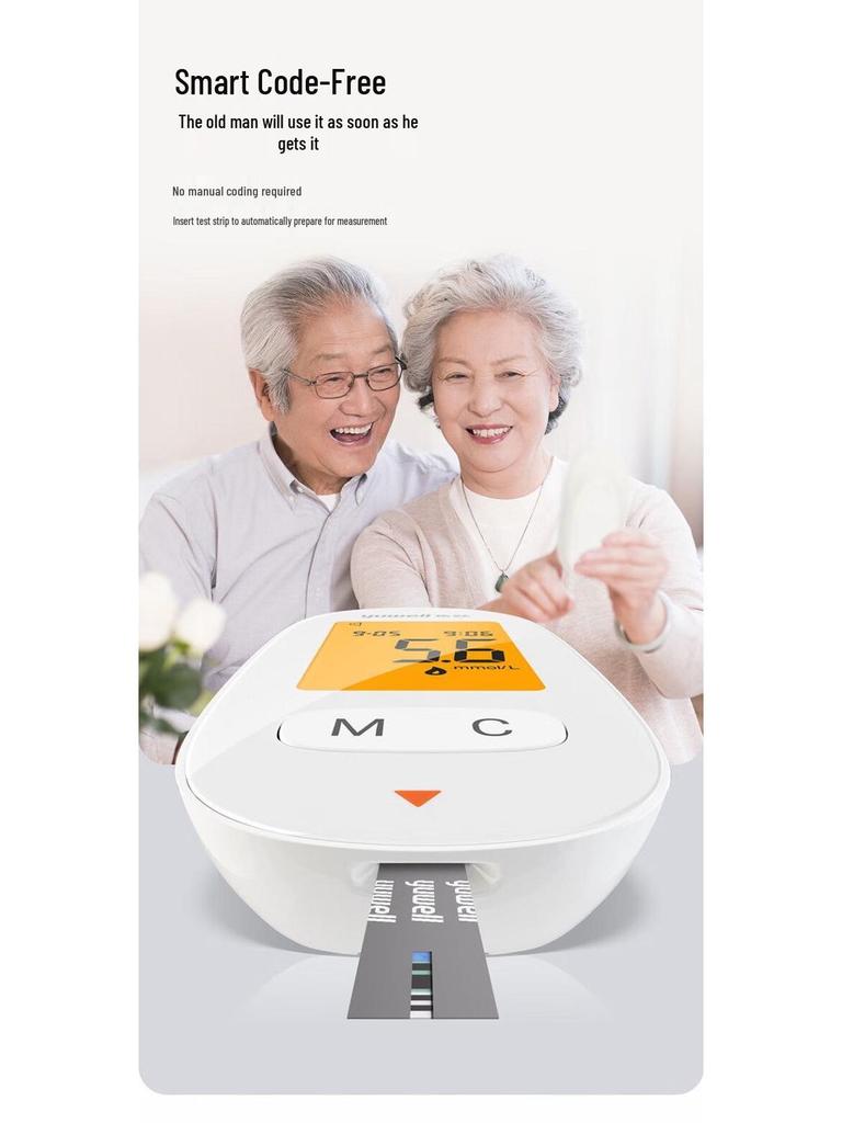 Yuyue 580/590 Voice Blood Glucose Meter with Universal Test Strips