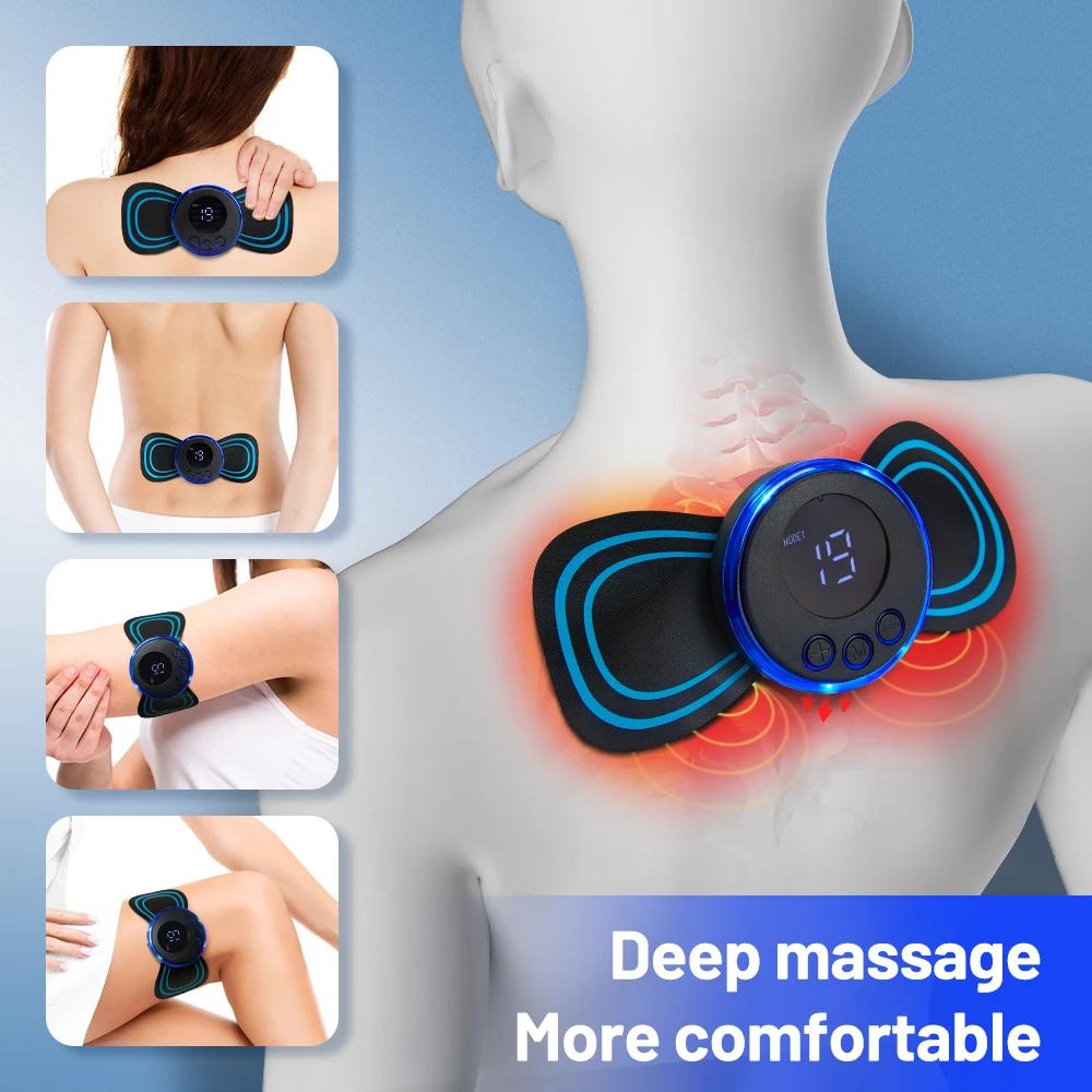 EMS Neck Massager Electric Neck Stretcher Cervical Muscle Pain Relief Shoulder Relaxation Massage Patch Mini Neck Massager Patch