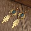 Retro Bohemian New Imitation Turquoise Inspired Elegant Tassel Earrings Fashion Women's Festival Party Jewelry Accessories Gifts