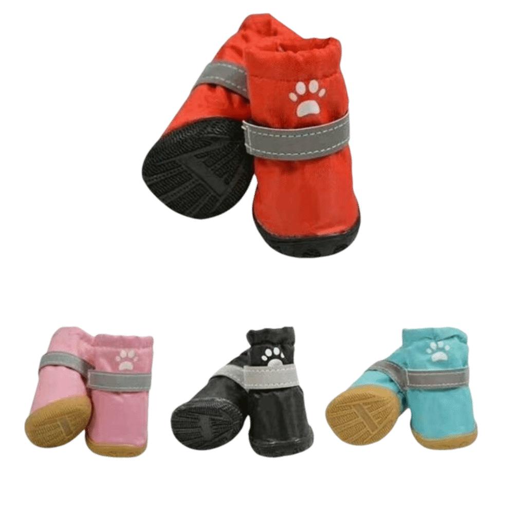 4Pcs Anti-Slip Dog Shoes Waterproof Dog Footwear Fashion Pet Boots Puppy
