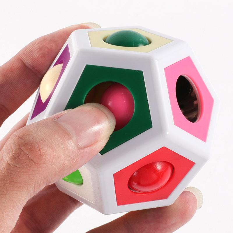 New Rainbow Polyhedron Magic Cube: Colorful Stress Relief Toy for Kids