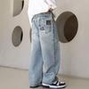 Boys' Straight-Leg Jeans - Spring & Autumn Style, Medium/Large Sizes, Loose Fit