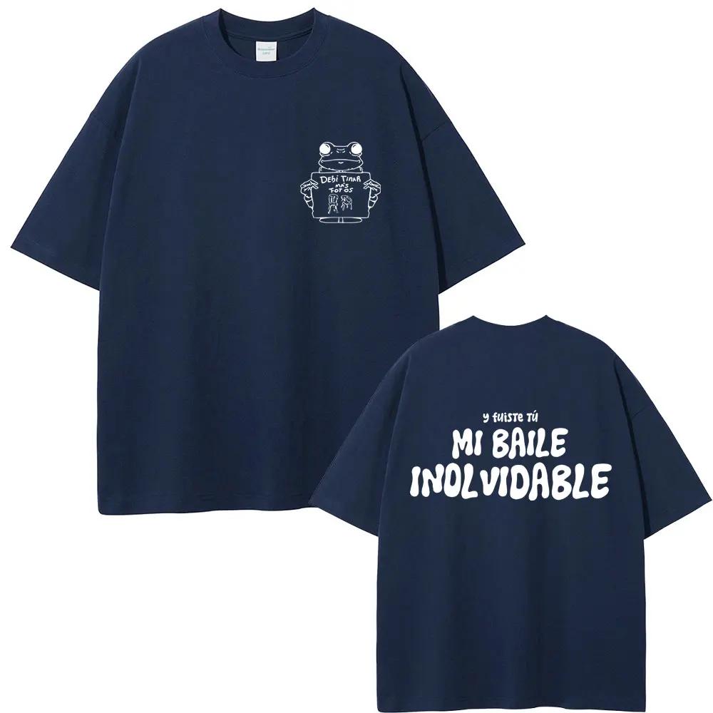 

Hot Sale Rapper Bad Bunny Debi Tirar Mas Fotos DTMF World Tour 2026 T Shirt Men Hip Hop Fashion Street Oversized T-shirts XXXL чорний
