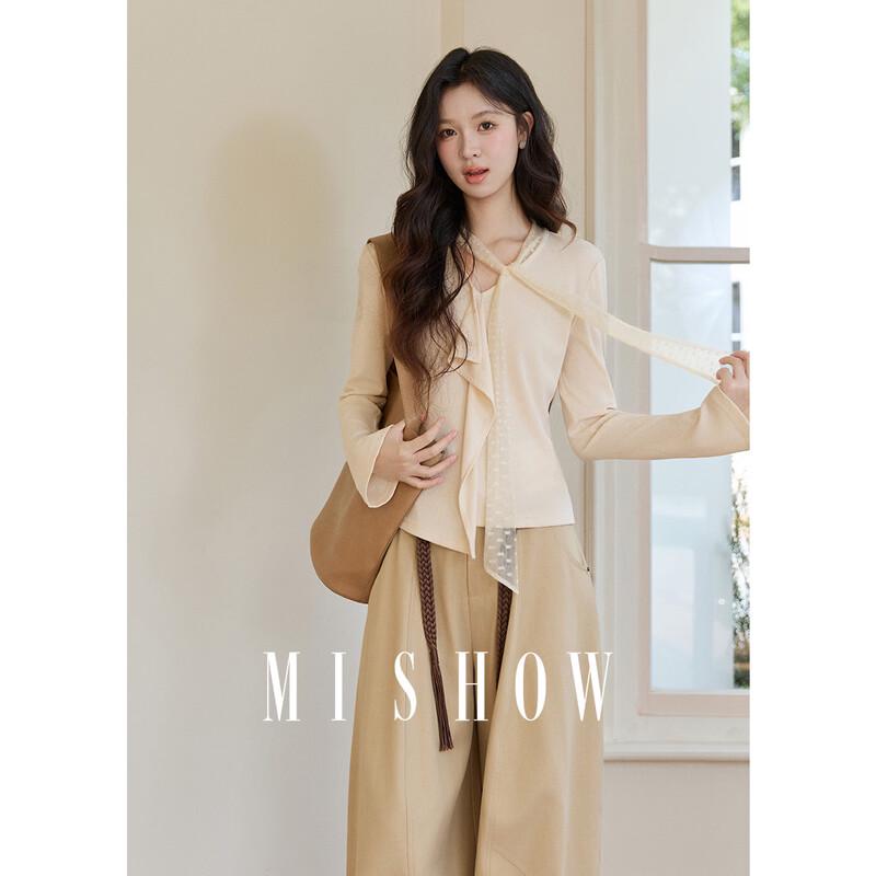 Women s Lyocell Ribbon Lace Patchwork Gauze Top M