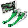 Dirt Bike Brake Clutch Lever Set,Pivot Adjustable Titanium Alloy for KLX 110 KLX110 KLX110L 10-25 Green