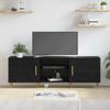 TV Cabinet Black Oak Effect 150 x 30 x 50 cm Particleboard