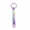 Macaroon Color Wrist Lanyard Matte Keyring Cute Acrylic Chunky Chain Keychain  Backpack
