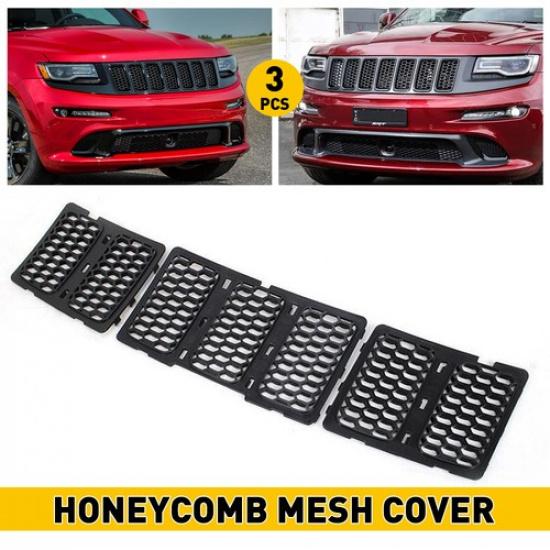 

Front Grille erts Honeycomb Mesh Cover for 2014+ Grand Jeep Cherokee Black G