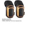 1 Pair Construction Knee Pads Heavy Duty Thick Foam Adjustable Strap Non-slip Professional Outdoor Gardening Work Roofing Flooring Knee Guards