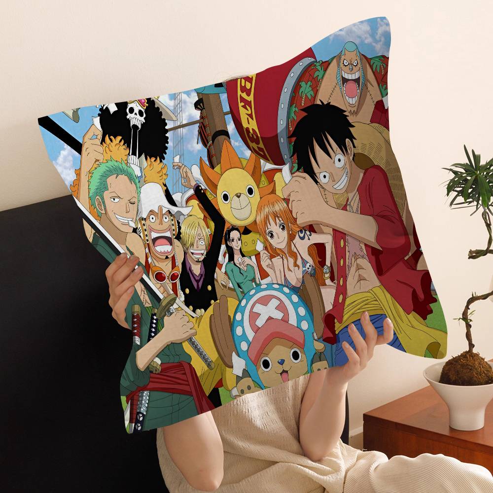 One Piece Monkey D Luffy Pillow Cover Anime Fans Exclusive Limited Edition Treasure Themed Decor for Bedroom Dorm Room