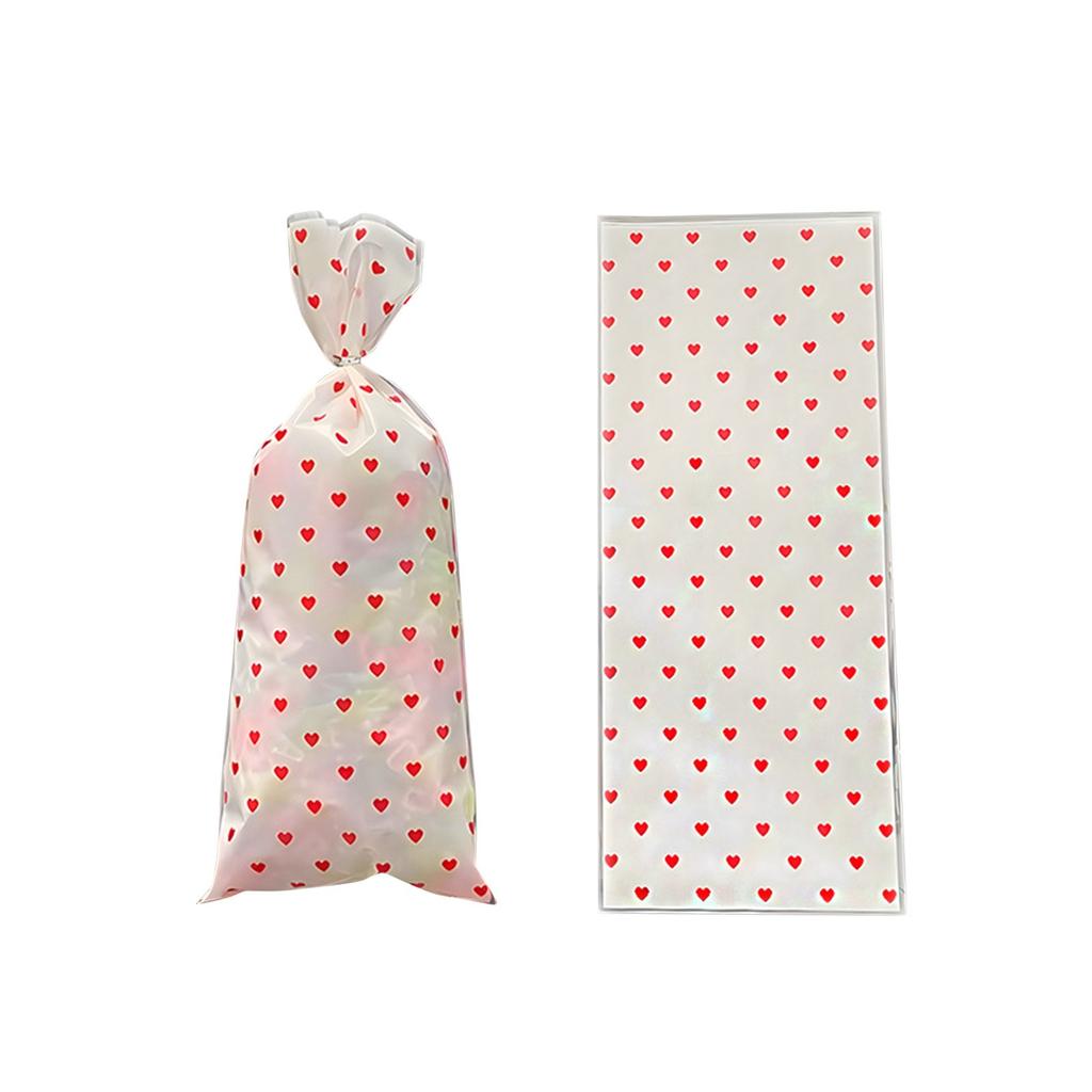 OPP Flat Candy Bag Valentine's Day Gift Bag Love Color Printing Bag Snack Packaging Bag 50pcs
