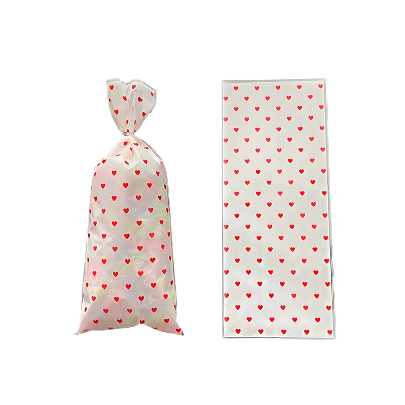 

Плоский пакет для конфет OPP, подарочный пакет на День святого Валентина, цветной пакет с принтом «Любовь», упаковочный пакет для закусок, 50 шт. One Size белый