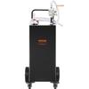 30 Gallon Fuel Caddy, Gas Storage Tank & 4 Wheels, with Manuel Transfer Pump, Gasoline Diesel Fuel Container for Cars, Lawn Mowers, ATVs, Boats, More,