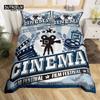 Popcorn Duvet Cover Movie Theater Food Bedding Set Microfiber Cinema Poster Comforter Cover Twin Full For Kids Teens Room Decor