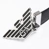 Emporio Armani EMPORIO ARMANI Black Reversible Wide Eagle Buckle Stringer System Compatible Belt EM001823 AF14507 MC118 Men's 3.5cm [Used]