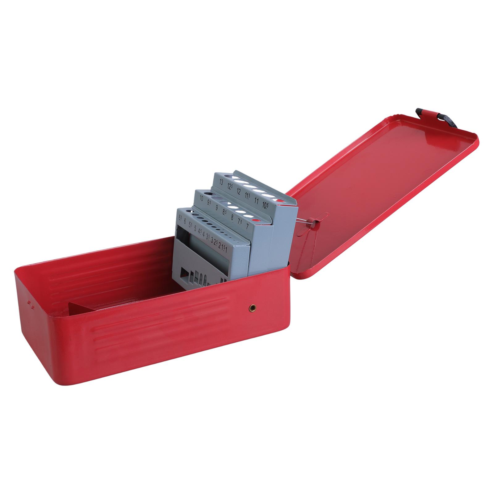 

Портативный металлический ящик для хранения сверл, держатель спиральных сверл, компактный размер для удобного хранения и организации сверл разных размеров A