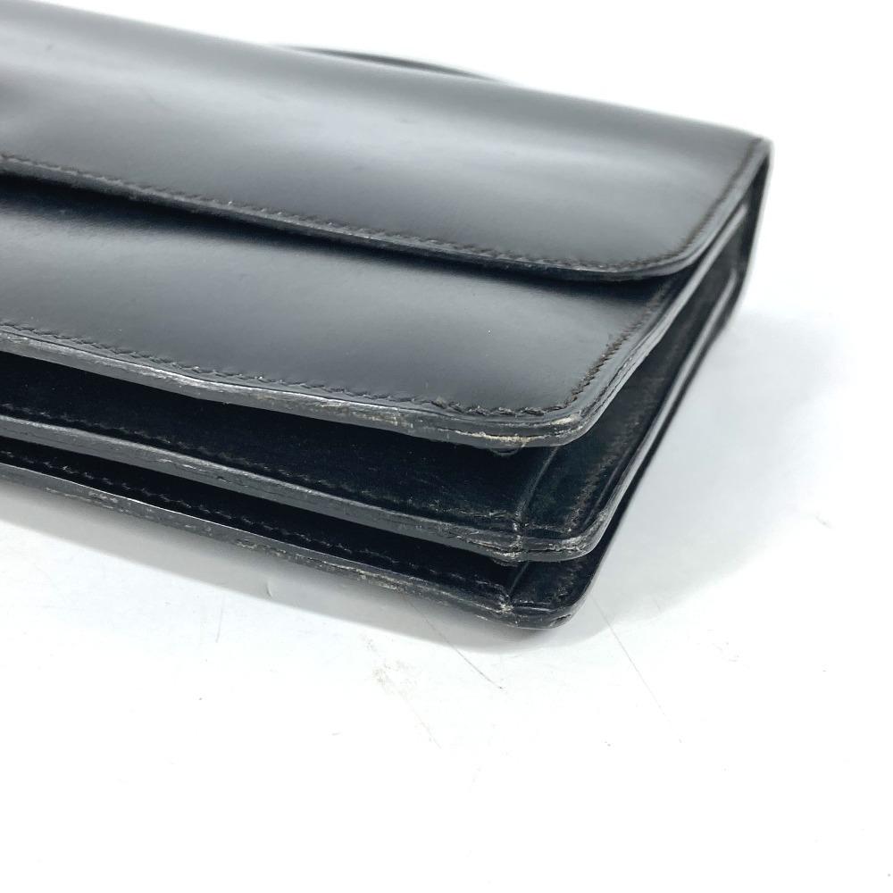 HERMES vintage Ring Do Hand Bag Flap Shoulder Bag Bock Scarf Black/GoldHardware