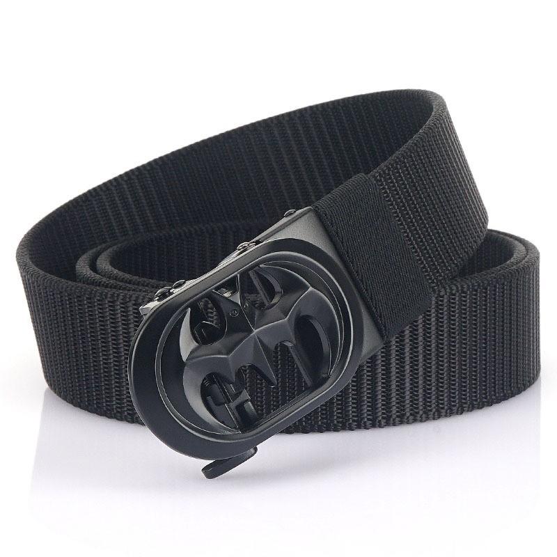 Toothless Automatic Buckle Belt Nylon Canvas Outdoor Casual Breathable Support 120cm