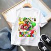Cartoon Super Marios Children Birthday Number TShirt Clothes Party Figure Print Boys BabyTShirt Blue Short Sleeve Tops Tee Gift