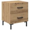 Nightstand Set of 2 Artisan Oak Finish 40 x 35 x 47.5 cm Engineered Wood