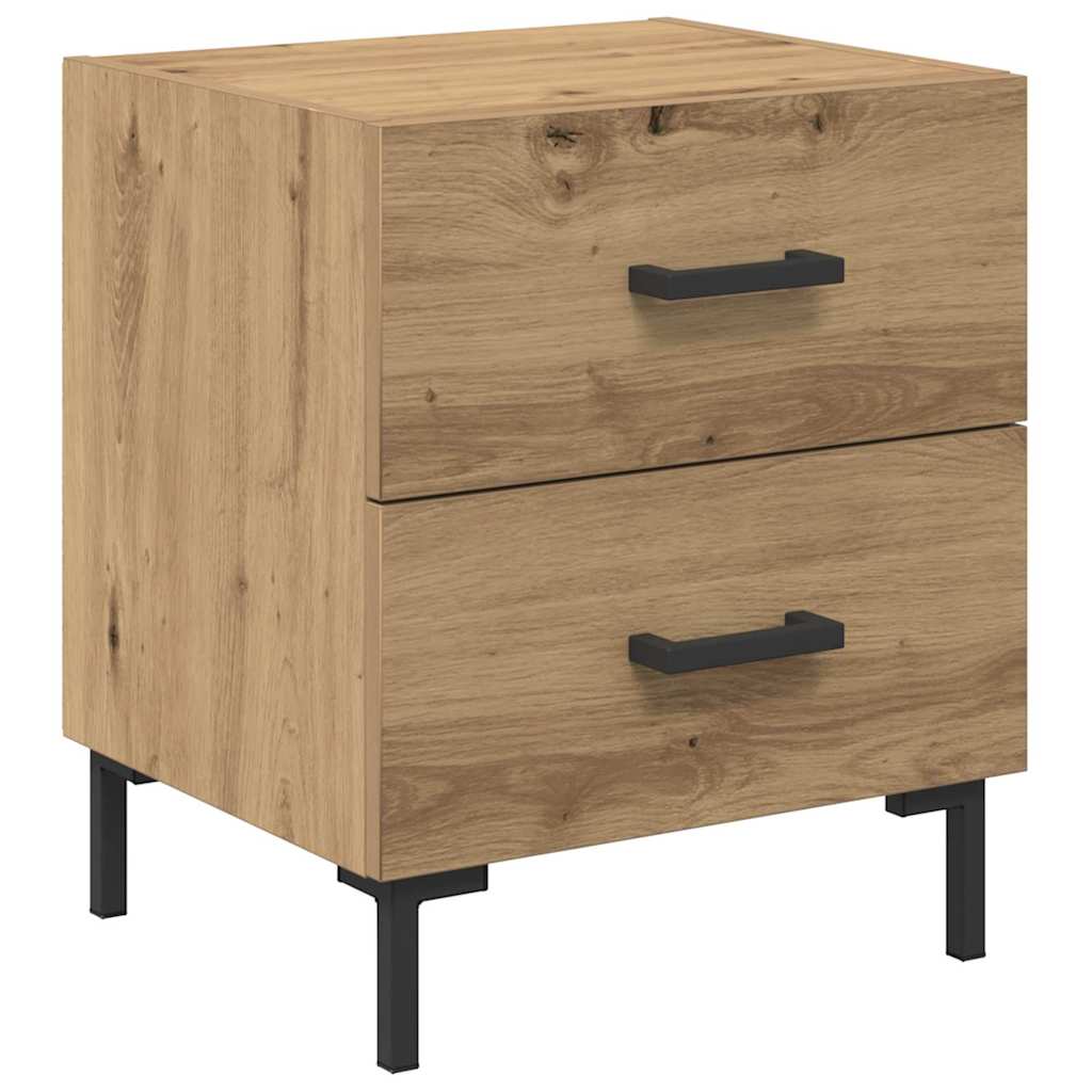 Nightstand Set of 2 Artisan Oak Finish 40 x 35 x 47.5 cm Engineered Wood