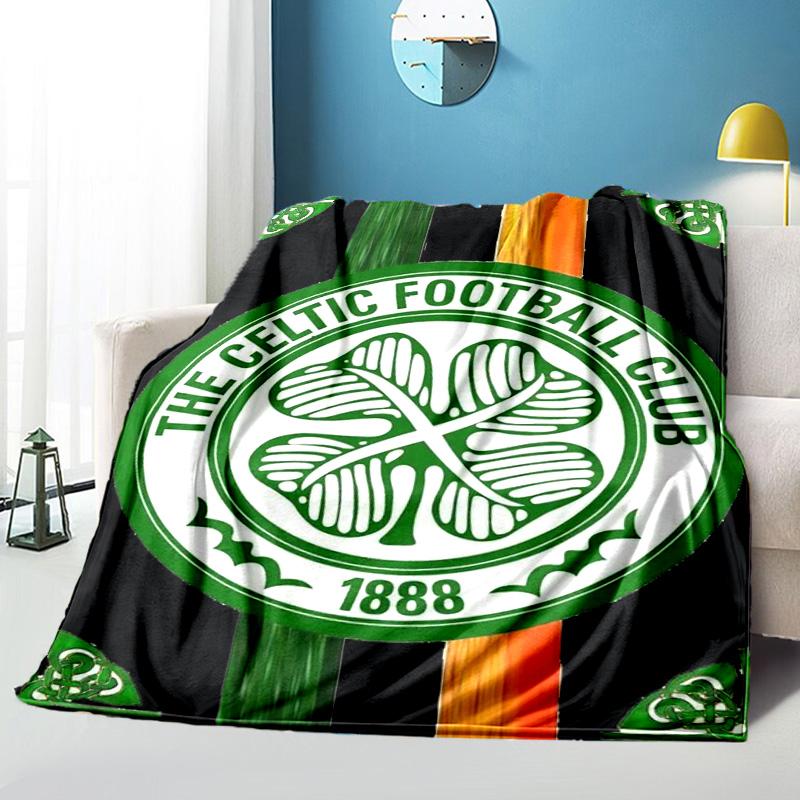 Cel-tic Football Club Crest Printed Throws Blanket Soft Flannel Blankets for Couch Bed Gifts for Men Women Picnic blanket Christmas gifts