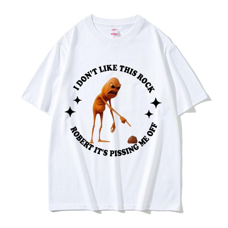 I Dont Like This Rock Its Pissing Me Off Marcus The Worm Funny Meme Tshirt Men Women Casual Cotton Vintage Short Sleeve Tshirt