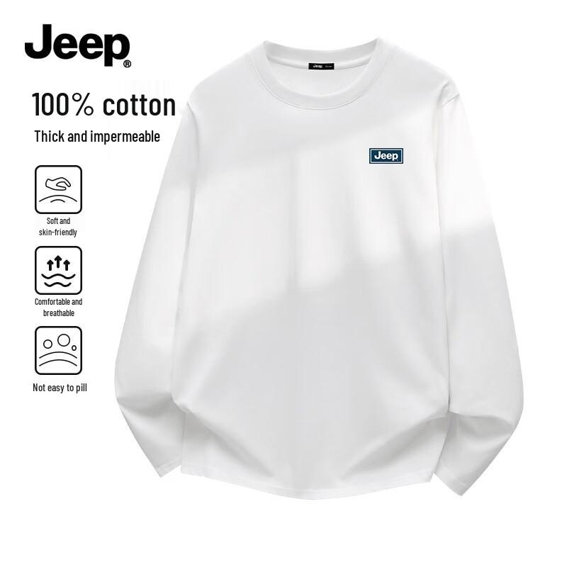 Jeep Men's Pure Cotton Long Sleeve T-Shirt