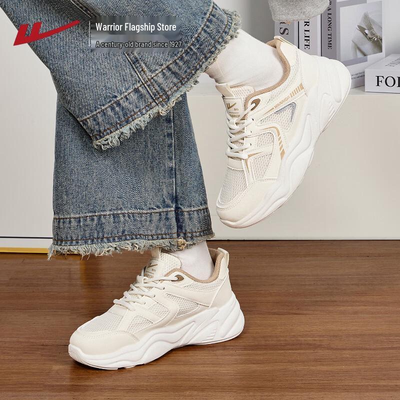 Warrior Women's Breathable Mesh Thick-Soled Casual Dad Shoes