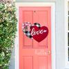 Valentine's Day Double Heart Wooden Hanging Ornament - Custom Door Sign  Wall Décor, Anniversary Gift wedding decoration