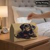 2D Flat, 1pc Realistic Puppy Decorative Tissue Box Holder, Ideal for Family Gatherings, Vehicles, Kitchens, and Bathrooms, Made of Polyester, Suitable