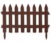 Plastový zahradní palisádový plot, hnědé okraje plotu, 322 m