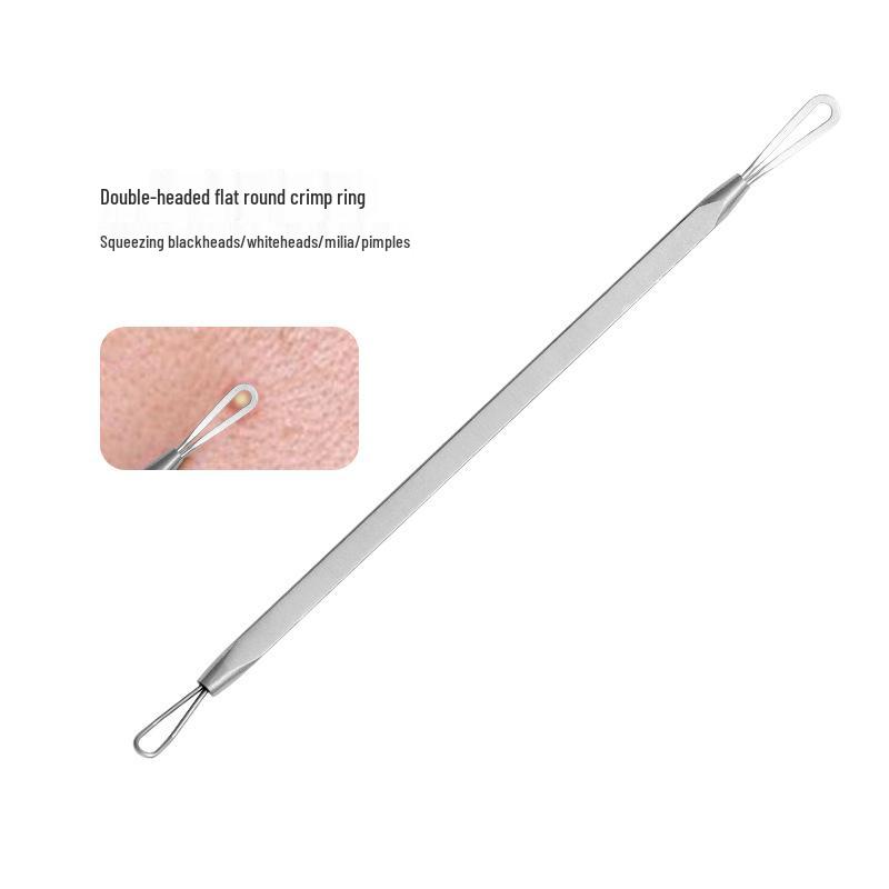Stainless Steel 7-Piece Blackhead & Pimple Extractor Set with Double-Headed Tools for Acne Removal