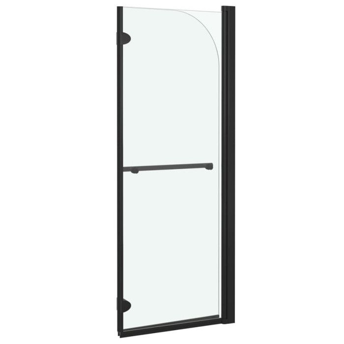 Paroi de douche - Noir - 2 panneaux - 95 x 140 cm - Verre de sécurité - Design pliant