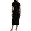 Polo Ralph Lauren Couleur Unie Pony Brodé Col Polo Robe Manches Longues Courtes Droite Robes Femme Noir WMPODRSNFA20218-001