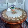 Vintage Oil-proof Round Tablecloth Anti-scalding Tea Tablecloth Round Tablecloth for Living Room Table