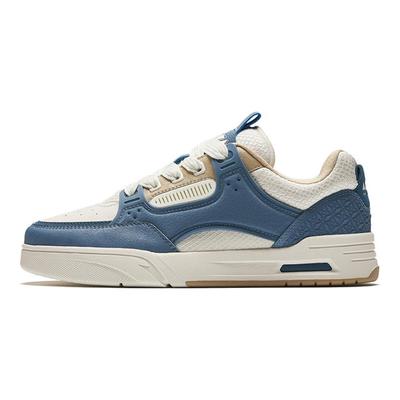 Aojie Moda Casual Durável Aumento de Altura Tênis de Skate Cano Baixo Masculino Tênis Azul Branco 112448040R-1