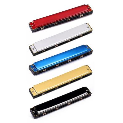 24-Hole Professional Harmonica for Beginners, Diatonic Double Tremolo Harmonica for Adults Music Student Teacher Gift