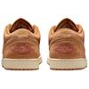 Jordan Air Jordan 1 Abrasion Resistant Low top Vintage Basketball Shoes Unisex Linen Brown HV4089-200