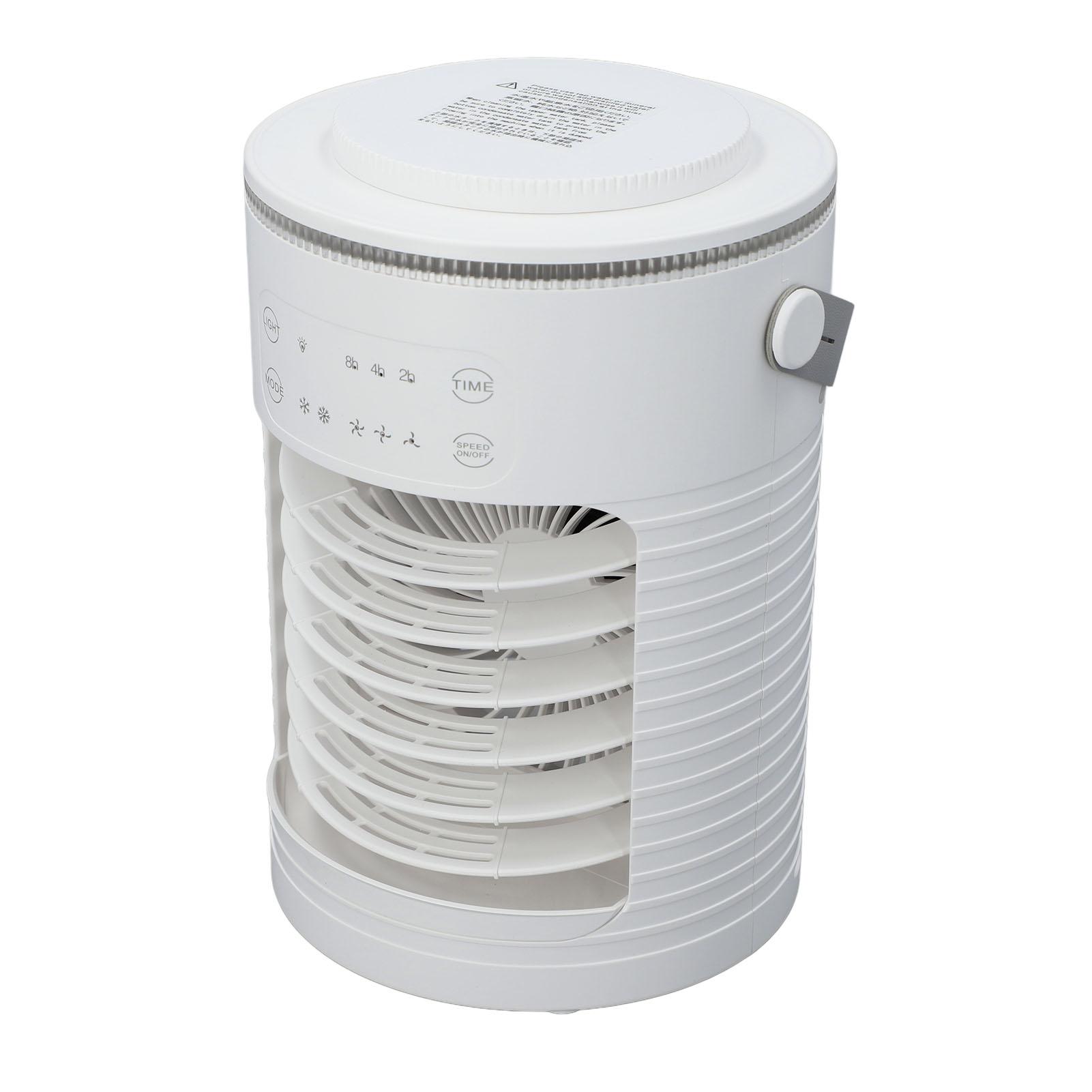 

Портативный кондиционер, охлаждающий вентилятор с 7-цветной светодиодной подсветкой, 3 скорости, 3 уровня, таймер запотевания для