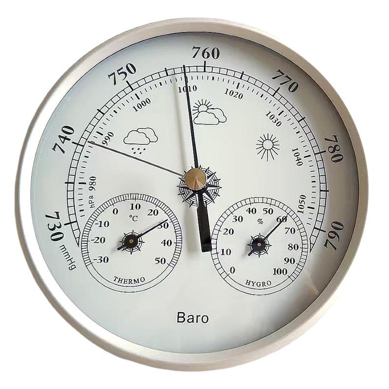Cross-Border 130mm 3-in-1 Weather Station: Thermometer, Hygrometer, Barometer