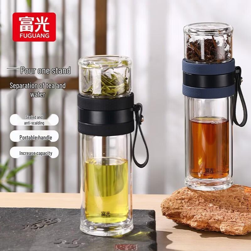 FUGUANG Double-Layer Borosilicate Glass Cup