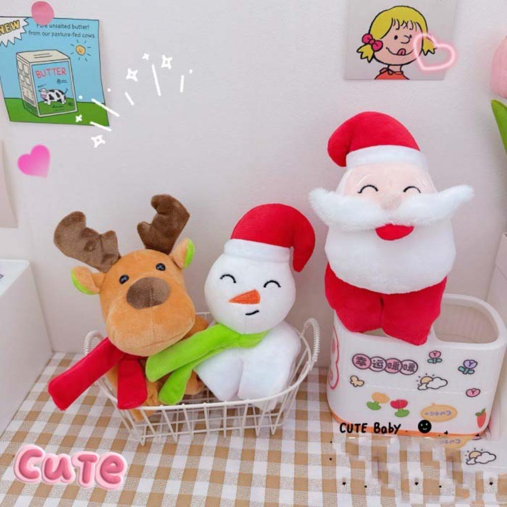 

С хлопающим кругом Рождественский плюшевый игрушечный браслет Санта-Клауса, оленя, куклы, браслет, праздничные подарки Style6