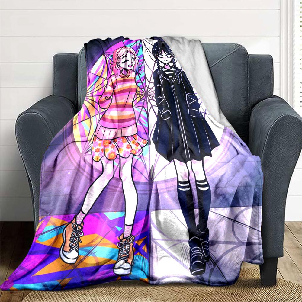 Colorful Friendship Flannel Blanket Super Soft Warm Cozy Blanket For Sofa Bed Office Travel Allseason Home Decor Gift