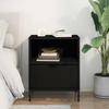 Nightstand with Drawers Black 49 x 36 x 61 cm Engineered Wood