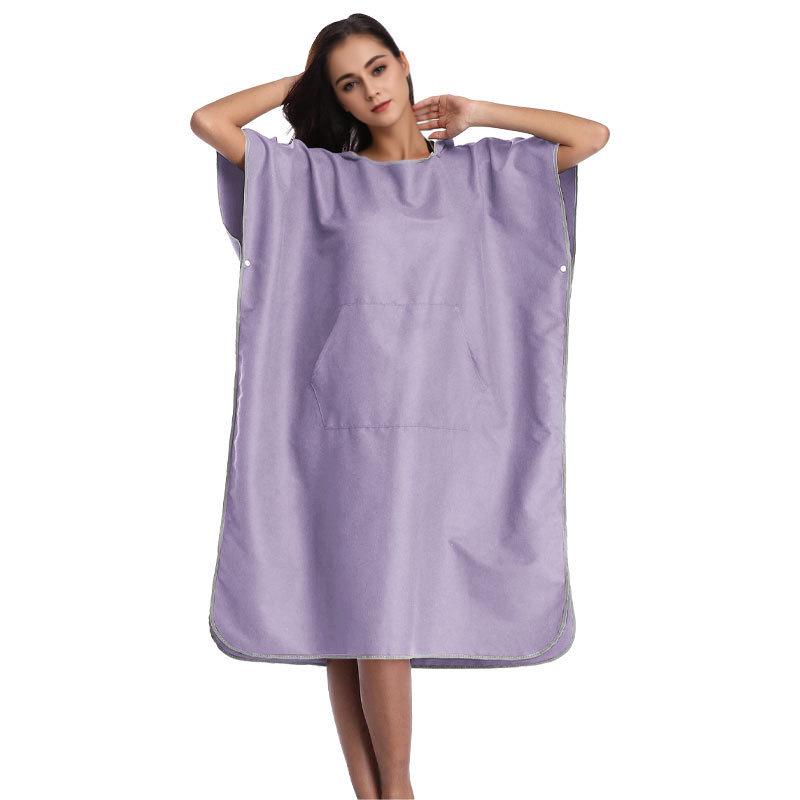 Serviette/Cape de Plage Adulte à Capuche en Microfibre à Séchage Rapide