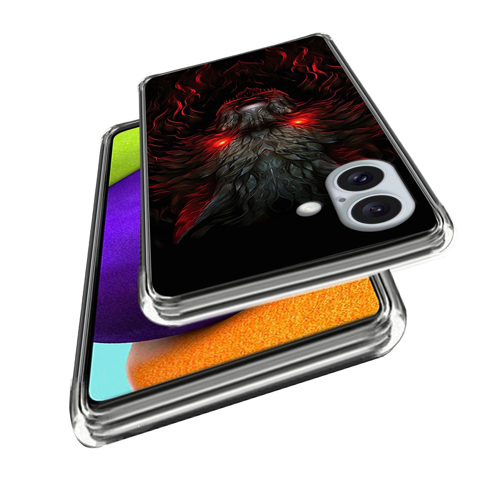 

For iPhone 16 Case Shock-Absorbent TPU Pattern Printed Phone Cover Style I